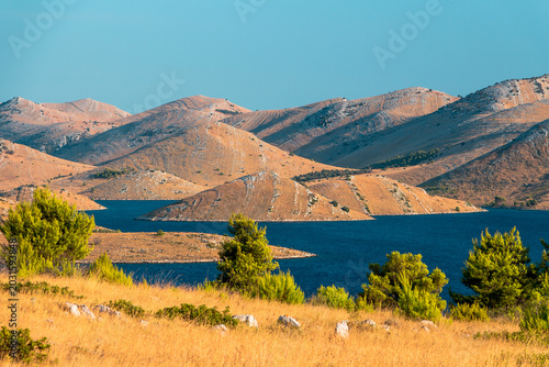 Hills, islands lake, sea. Telascica nature park, Croatia