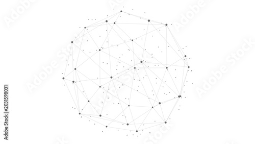 Abstract sphere shape. Technology shape with dots connected by straight lines