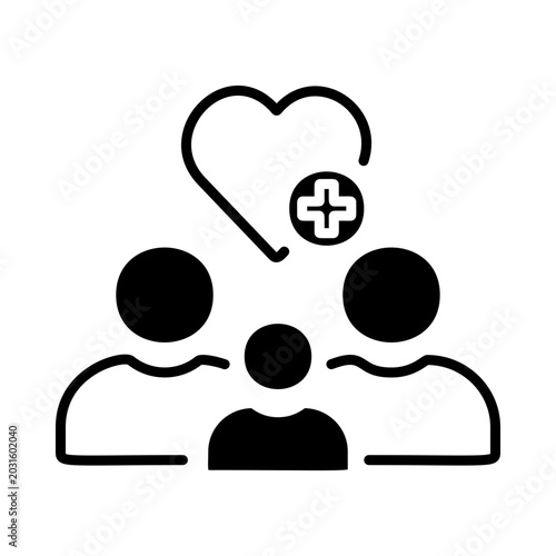 Bild auf Leinwand Family Healthcare and Primary Medical Care, Pediatric and Geriatric Family Welln