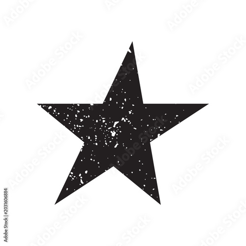 Distressed Star Grunge Stamp. Vector Design Isolated on White Background