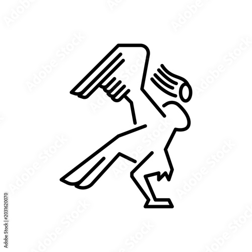 Fotografia harpy outline icon. harpy illustration.