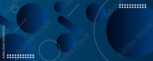 Abstract background with geometric gradient circle. Dynamic shapes composition. Vector illustration