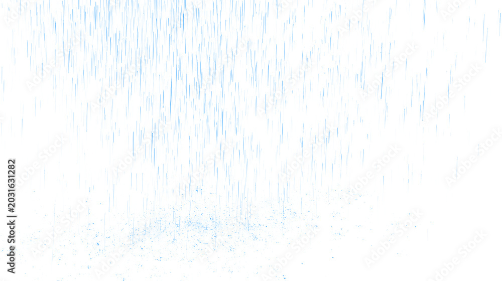 Obraz premium Heavy storm rain with falling water particle texture PNG