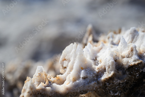 Schilderij op canvas Closeup image of crystalized salts at Devils Golf Course