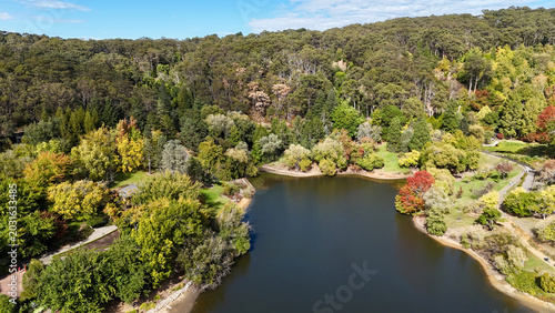 Vászonkép Mount Lofty Botanic Garden, Adelaide Hills, South Australia – 4K Aerial Drone Im