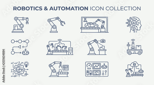 Smart factory automation with robotic arms connected wirelessly to network.
