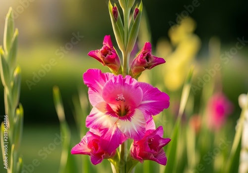 Vibrant Gladiolus Bloom - A Close-Up of Summers Beauty.