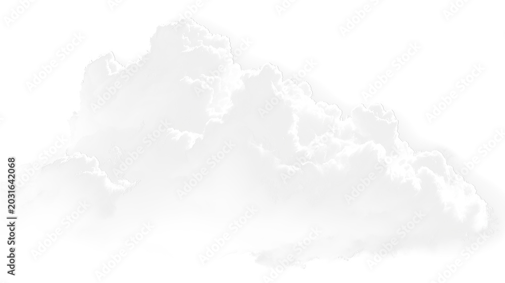Φωτογραφία White floating cloud isolated with realistic soft edges PNG