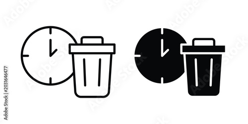 Slika na platnu Time waste icon on white background, simple icons.