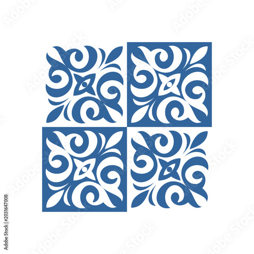 Cuadro en lienzo Decorative damask vector perfect for wallpaper, ceramic tile, fabric print, stencil, textile, and interior design