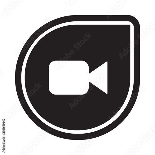 Vector of Video Camera Icon_Glyph Icon