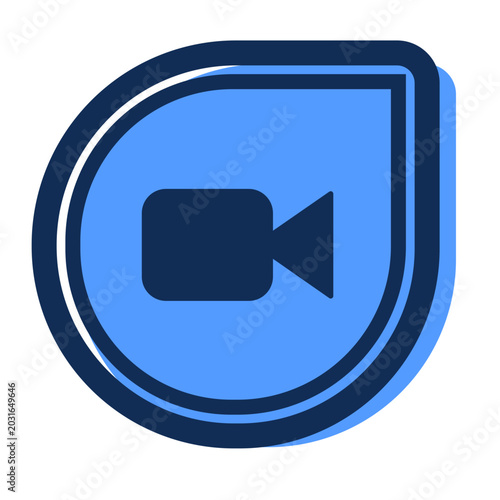 Vector of Video Camera Icon_Filled Line Icon