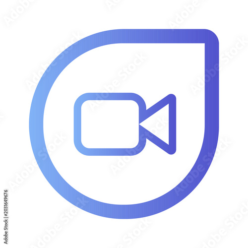 Vector of Video Camera Icon_Gradient Line Icon