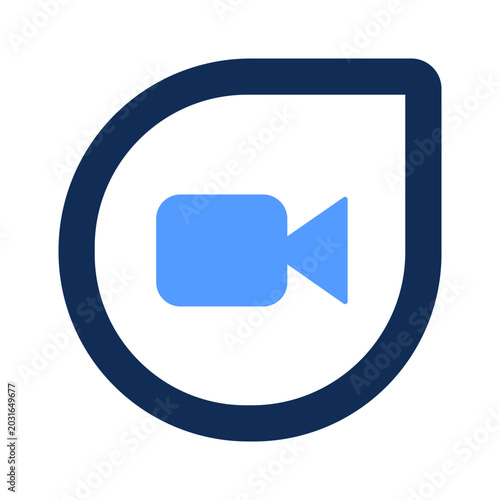 Vector of Video Camera Icon_Outline color Icon