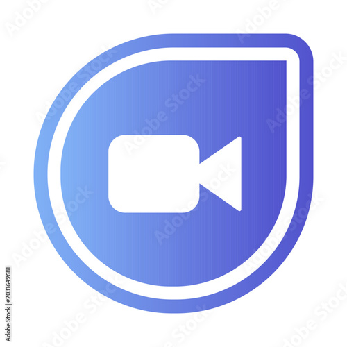 Vector of Video Camera Icon_Gradient Fill Icon
