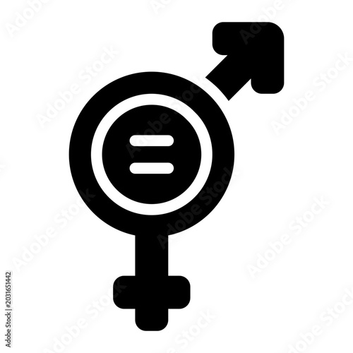 gender equality glyph icon