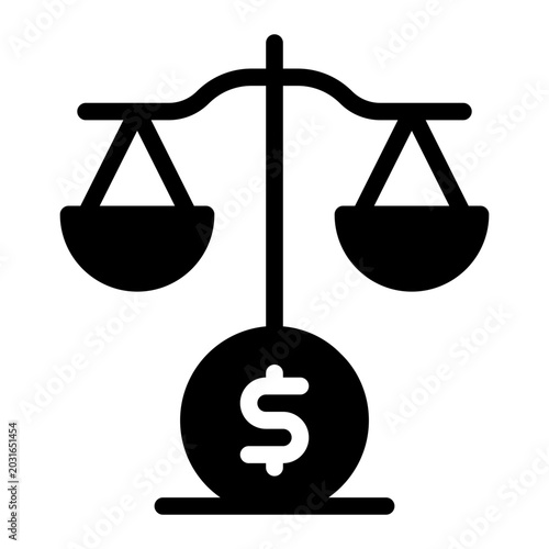 Canvastavla fair wages glyph icon