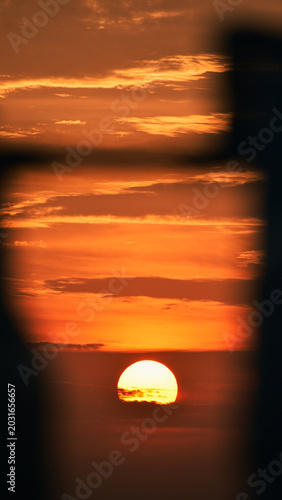 sunset over the sea