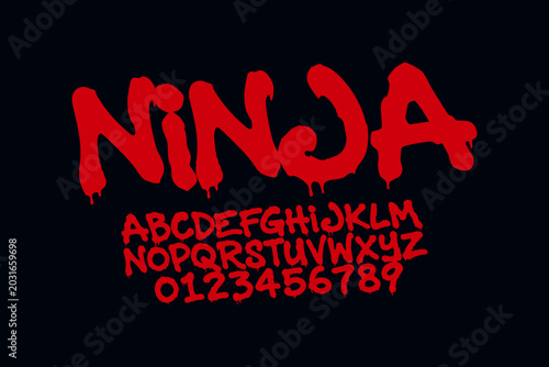street graffiti sign alphabet and number