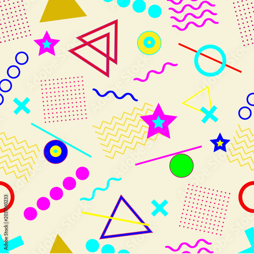 Modern abstract geometric memphis background, Vector illustration