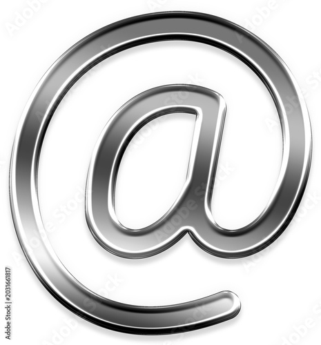 Photos Metallic silver mention tag app icon round element