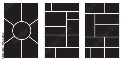 Tableau sur toile Image collage layout template