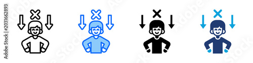 Photos No Pressure Icon Set Multi Style Vector Illustration