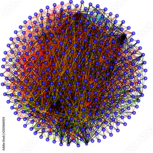 Abstract polygonal communication network, connected lines and dots,  technology wireframe, globe model background