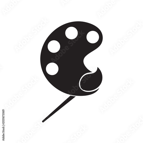 Paint Palette icon logo vector
