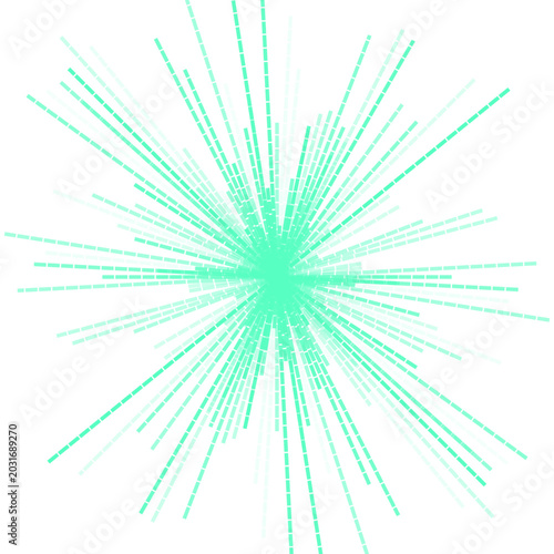 Mint Green Abstract Radial Burst Background