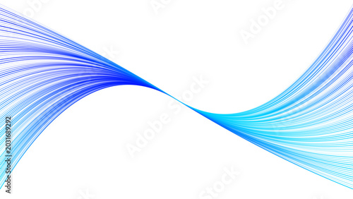 Blue Cyan Abstract Wave Gradient Lines Background
