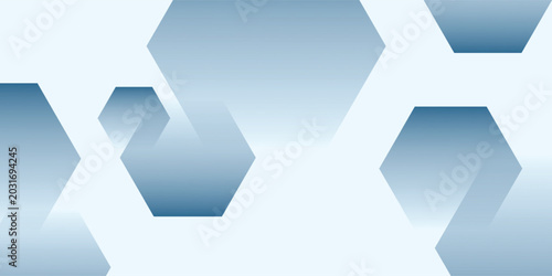 Fotografía Background features a geometric style with blue hexagons