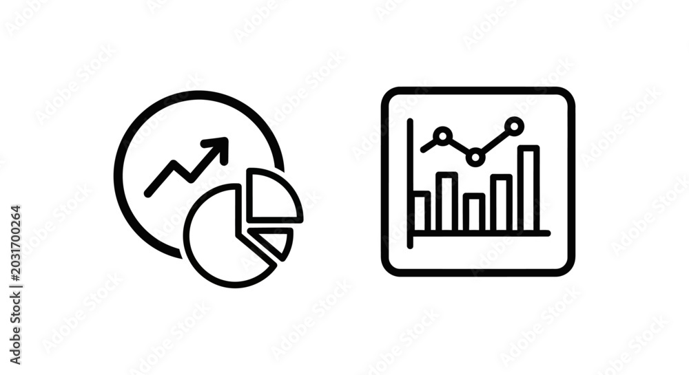 Obraz premium Conversion rate and conversion metrics icons with conversion analytics statistics business performance progress increase dashboard analysis illustration minimalist marketing