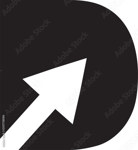 Letter D Logo with Upward Arrow - Representing Direction, Development, Drive