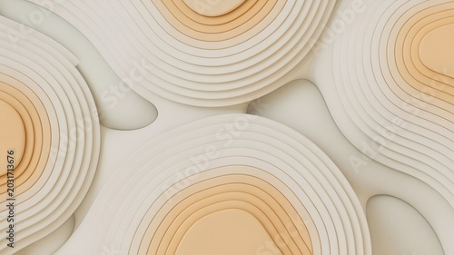 Minimalist abstract background, with layered beige, and cream topographic contours