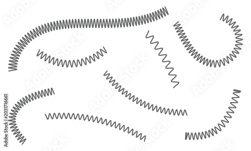 Quadro em tela Set of spiral springs
