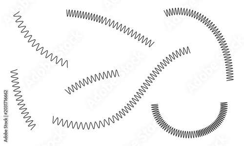 Quadro em tela Set of spiral springs