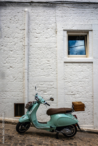 Vintage scooter in Alberobello