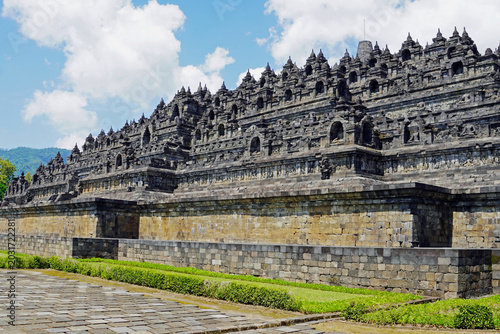 senic view of borobodur temple