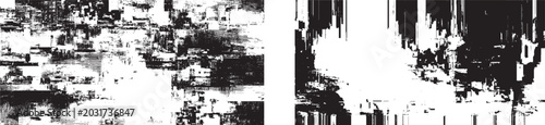 Foto Glitch distorted grungy isolated layers