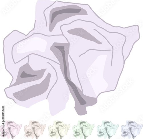 Tableau sur toile trash crumpled paper balls cartoon