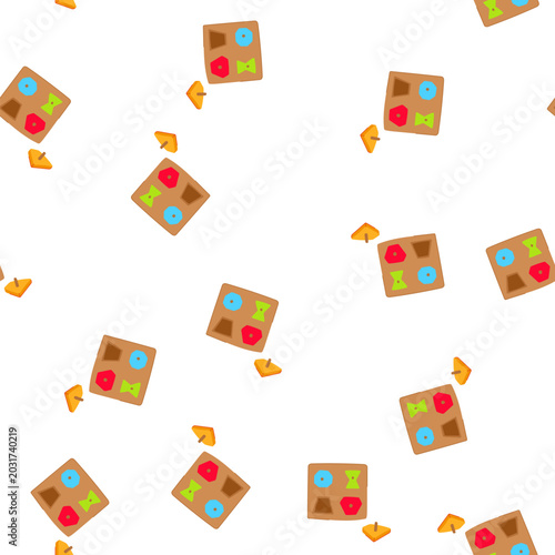 Obraz na plátně pattern educational shape sorter cartoon