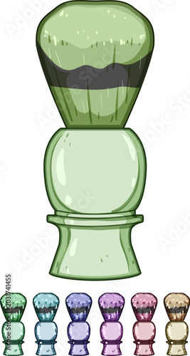 Quadro em tela lather shaving brush cartoon