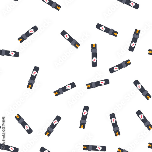 Tableau sur toile pattern pepper spray device stands vertically, featuring a red chili icon, repre