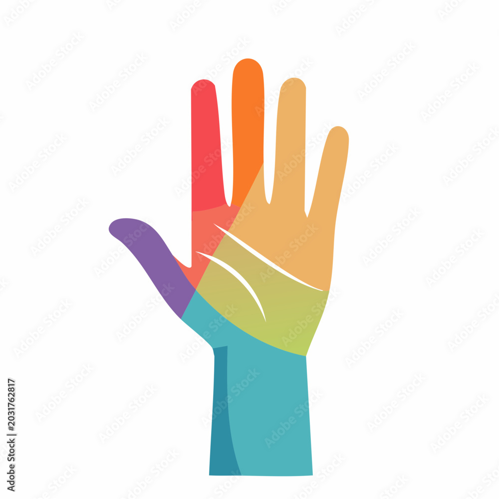 Obraz premium Colorful Hand Illustration