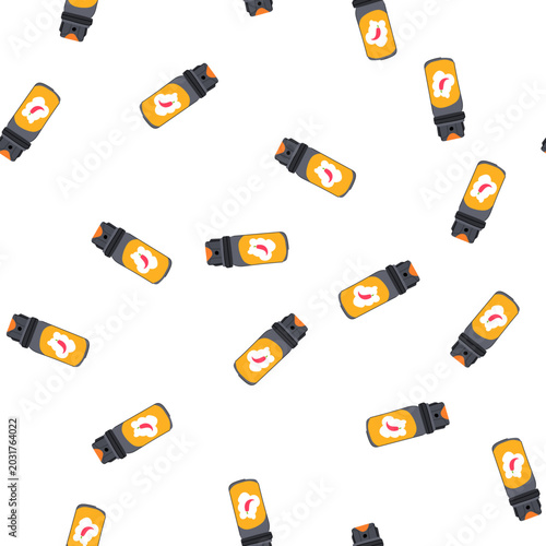 Photos pattern pepper spray bottle showing illustration of a chili pepper, symbolizing