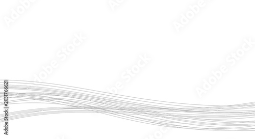 Abstract White Background with Gray Wavy Lines