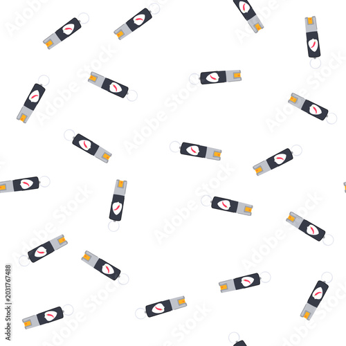 Quadro em tela pattern portable pepper spray canister with shield icon and hot chili pepper mot