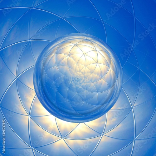 abstract blue globe