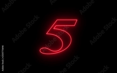 10 second countdown timer animation. neon Countdown Timer.
